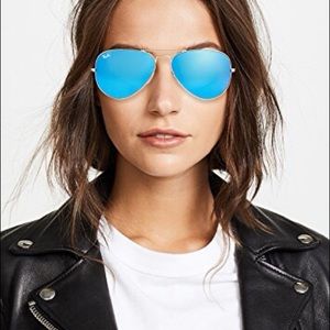 Ray-Ban RB3025 Large Aviator Blue Sunglasses